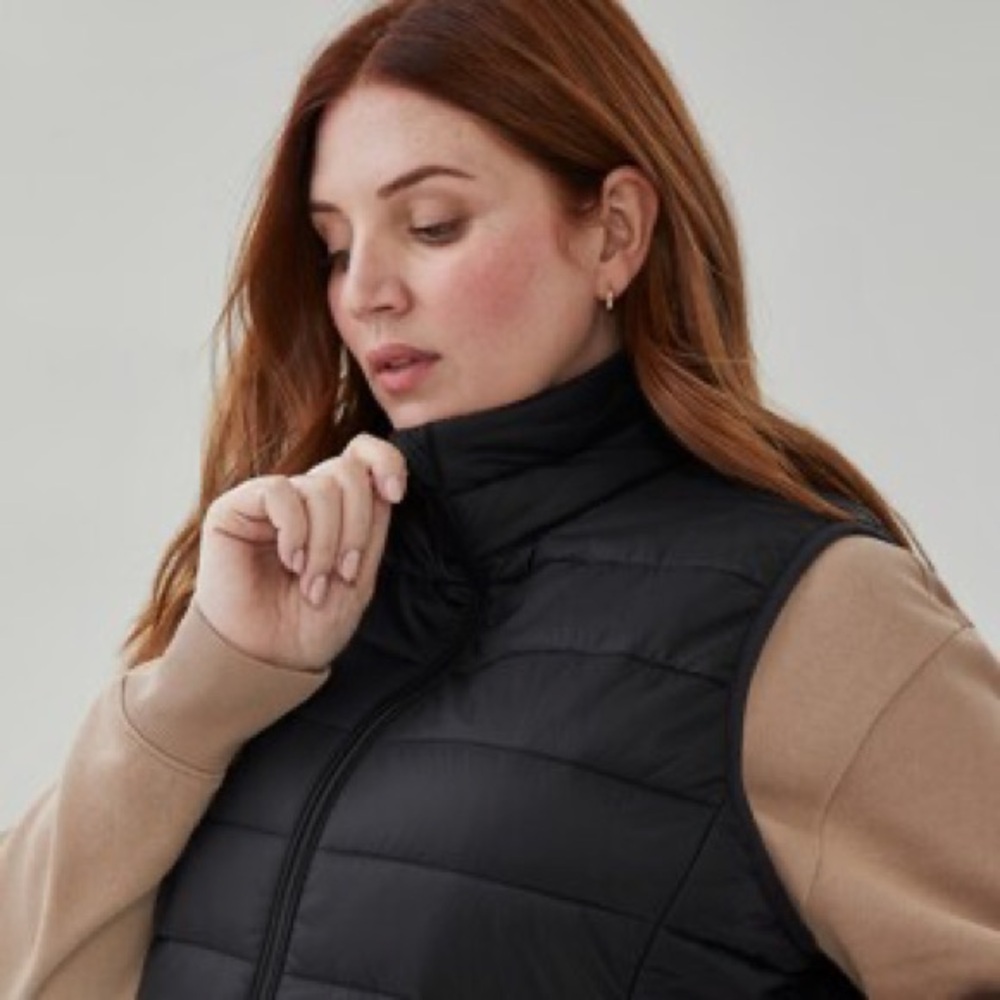 Joe Fresh Classic Black Quilted Vest